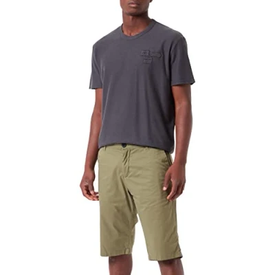 Afbeelding van TOM TAILOR Uomini Chino Bemuda shorts met stretch 1031444, 29003 Olive Branch Green, 32