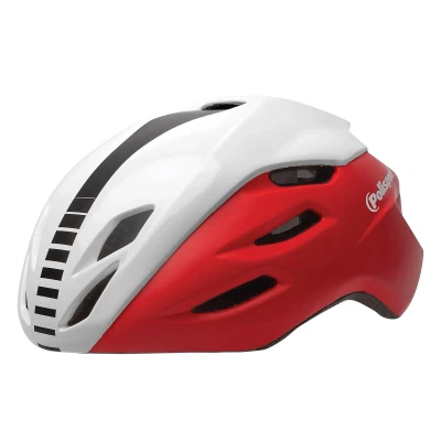 Afbeelding van Polisport PolispGoudt helm Aero Road mat rood/glans wit/zwart M 55 58cm