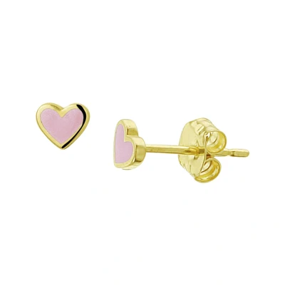 Afbeelding van Trendjuwelier huiscollectie Oorknoppen Hart Geelgoud Glanzend 3.5 mm x