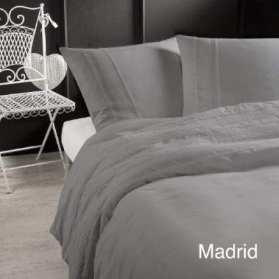 Afbeelding van Dekbedovertrek Papillon Madrid Grijs Percal 140 x 200 / 220 cm 1 Persoons