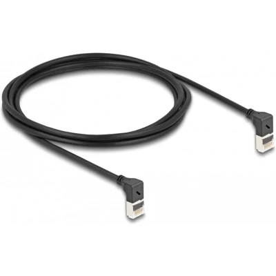 Afbeelding van Delock RJ45 Netzwerkkabel Cat.6A S/FTP Slim 90 oben / gewinkelt 2
