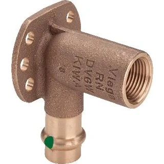 Afbeelding van Profipress muurplaat brons 15 mm pers x 1/2&quot; bi.dr. lang