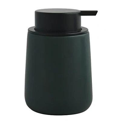 Afbeelding van MSV Zeeppompje/dispenser Malmo Keramiek donkergroen/zwart 8,5 x 12 cm 300 ml Zeeppompjes