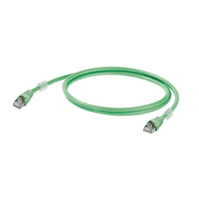 Afbeelding van Weidmuller datakabel koper ie c6fp8lg0100m40m40 g rj45 ip 20 cat 6a class ea iso iec 11801 2010 lszh groen 1251590100