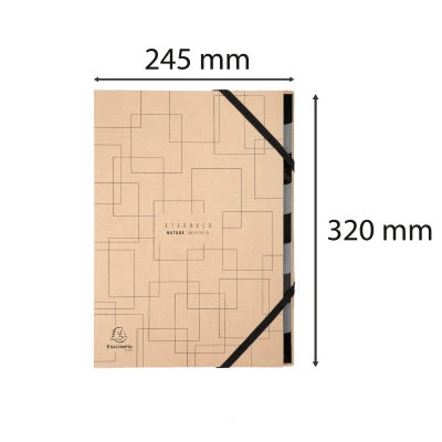 Afbeelding van Exacompta Ref. 56747 1 Sorteermap Harmonika elastosluiting Uitbreidbare rug gecoate kaft van plantaardig materiaal 9 vakken voor A4 2 willekeurige visuals