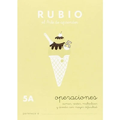 Afbeelding van Wiskundeschrift Rubio Nº 5A A5 Spaans 20 Lakens (10 Stuks)