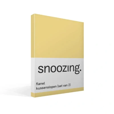 Afbeelding van Snoozing Flanel Kussenslopen Set van 2 50x70 cm Geel