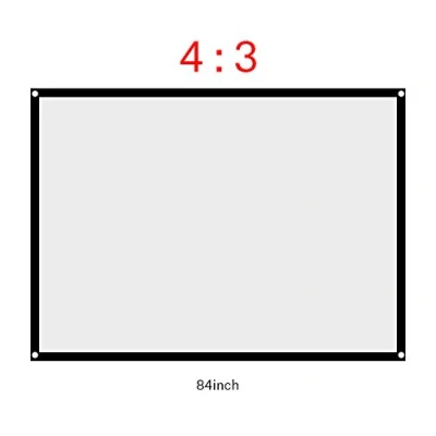 Afbeelding van Sonew 4: 3 opvouwbaar projectiescherm, gordijn voor eenvoudige installatie en gebruik van de projector, geschikt thuisbioscoop projectiescherm buiten (84 inch)