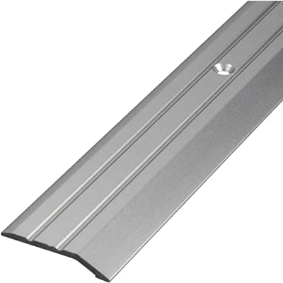Afbeelding van Gedotec Aluminium overgangsprofiel, geperforeerd, eindprofiel, vloerlijst, hoogte compensatieprofiel, overgangsrails om vast te schroeven, zilver geanodiseerd, afdekstrip 90 cm, 1 stuks