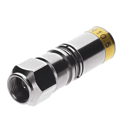 Afbeelding van Cabelcon FM RG11 CX3 7.5 F compressiestekker RG 11/10,5 mm, zilver geel