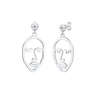 Afbeelding van Elli Blogger Trend Oorbellen silvercoloured, Dames, Maat: One Size, Silver coloured