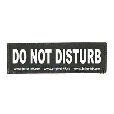 Afbeelding van Julius K9 162LR K 44864 klittenbandopschrift, DO NOT DISTURB, klein, zwart