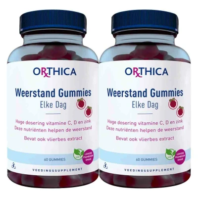 Afbeelding van Gratis Verzending: 2x Orthica Weerstand Gummies 60 stuks