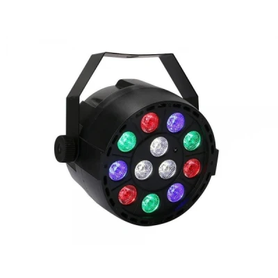 Afbeelding van Ibiza Light Compact PAR can fitted with 12 RGBW LED&#039;s that also work without DMX controller