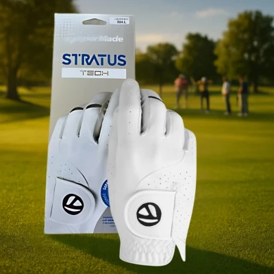 Afbeelding van TaylorMade Stratus tach handschoen heren wit rechte hand/L
