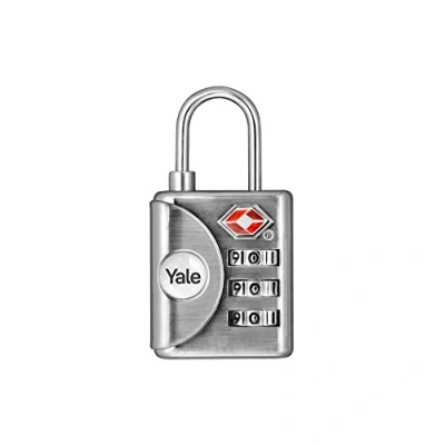 Afbeelding van YALE TSA hangslot met combinatiecode Programmeerbaar 3 cijfers voor koffer en bagage