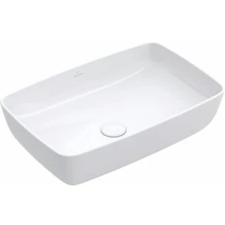 Afbeelding van Villeroy &amp; Boch Artis opzetwastafel rechthoekig ceramic+ zonder