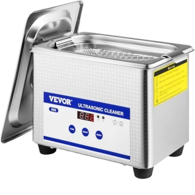 Afbeelding van VEVOR ultrasone reiniger, 800 ml, 35 W, professionele reiniger van roestvrij staal, krachtige reinigingsmachine, 40 kHz frequentie, met led display voor sieraden, horloges, brillen