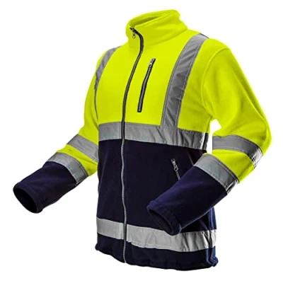 Afbeelding van NEO TOOLS Heren waarschuwingsbescherming werkjas Warn Fleece Jacket (maat S XXL) (oranje/geel) of set met thermo waterdichte broek Warme, comfortabele en lichte jas