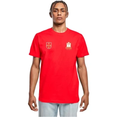 Afbeelding van Mister Tee Portugal Tshirt print, Heren, Maat: Medium, Cityred