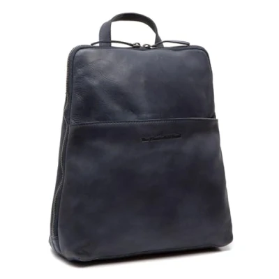 Afbeelding van BERN washed wax pull up leren rugzak navy