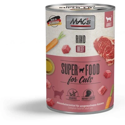 Afbeelding van 6x400g Rund MAC&#039;s Kattenvoer