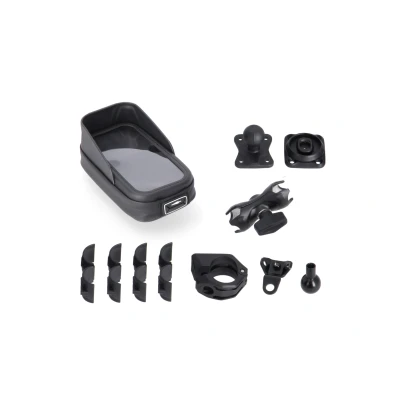 Afbeelding van SW Motech Universele GPS mount kit met telefoonhoesje Incl. 2&quot; socket arm, voor stuur/spiegel schroefdraad