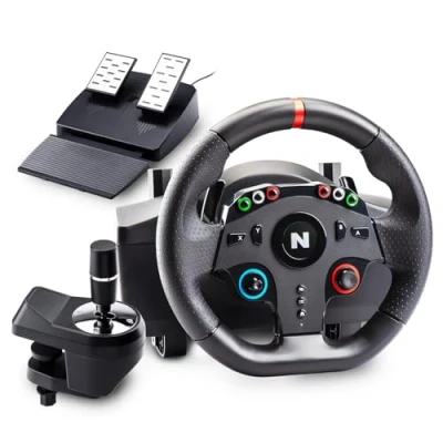 Afbeelding van NiTHO Drive Pro One Stuurwiel met Pedalen en Aparte Shifter, 270 Graden Gamingstuur voor PC, PS4, Xbox One, Series X/S Switch, Zero Dead Zone Racing Wheel