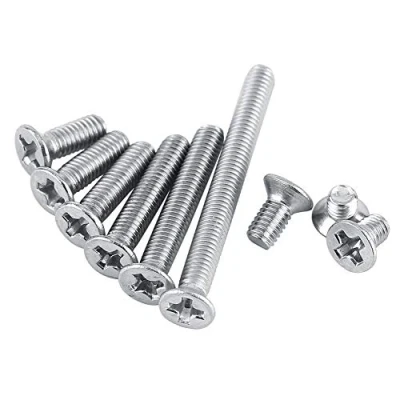 Afbeelding van Hilitand 100 Stks/zak M3 Machineschroeven, Pan Head Machine Schroeven, 9 Soorten Platte Kop Roestvrij Staal 304 Verzonken Schroef Bout Bevestiging (4mm)