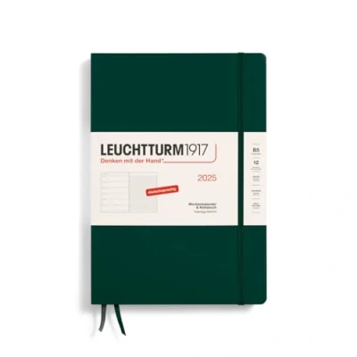 Afbeelding van LEUCHTTURM1917 370481 weekkalender &amp; notitieboek Composition (B5) 2025, Forest Green, Duits