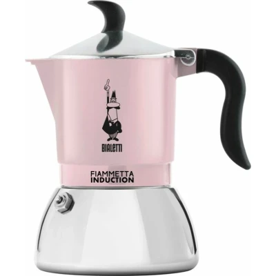 Afbeelding van Bialetti Fiammetta Induction Espressokoker, 2 kopjes (100 ml), geschikt voor alle warmtebronnen, elegant design, roze