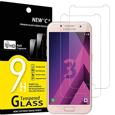 Afbeelding van NEW&#039;C 2 Stuks, Screen Protector voor Samsung Galaxy A3 2017, Gehard Glass Schermbeschermer Film 0.33 mm ultra transparant, resistent