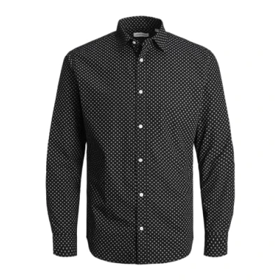 Afbeelding van Jack &amp; Jones JJOE Print Overhemd, Heren, Maat: Small, Black/ditsy