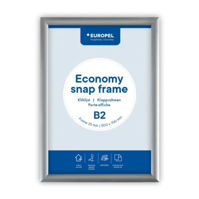 Afbeelding van Europel clicklijst Economy, lijst 25 mm, ft B2, zilver