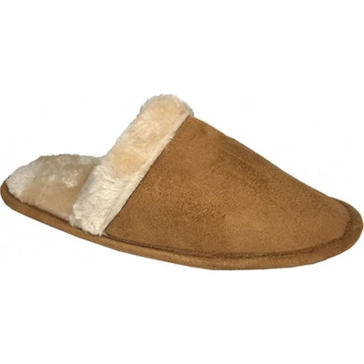 Afbeelding van ATTREZZO® Sloffen met warme voering laag model Camel Maat 37 pantoffels Altijd voeten!