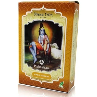 Afbeelding van Semi permanente kleurstof Henna Radhe Shyam Goudblond (100 g)