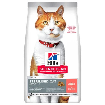 Afbeelding van Hill&quot;;s Adult Sterilised Cat met zalm kattenvoer 1,5 kg