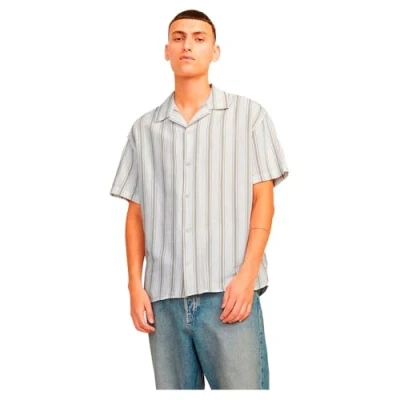 Afbeelding van Jack &amp; Jones Premium Relaxed FIT Overhemd, Heren, Maat: Medium, Abbey stone