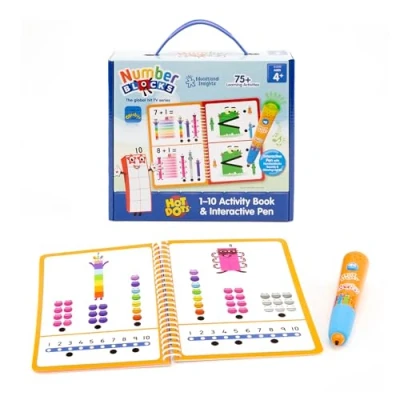 Afbeelding van Learning Resources Hot Dots Numberblocks 110 Activiteitengids en interactieve pen, inclusief meer dan 75 activiteiten, cadeaus, leeftijd 4+