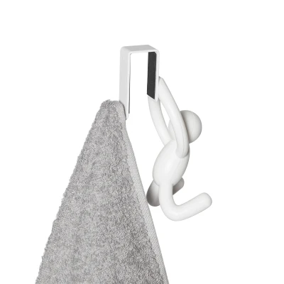 Afbeelding van Umbra Deurhaak Buddy Set Van 2 Kastdeurhaakje Wit 6x8x13cm