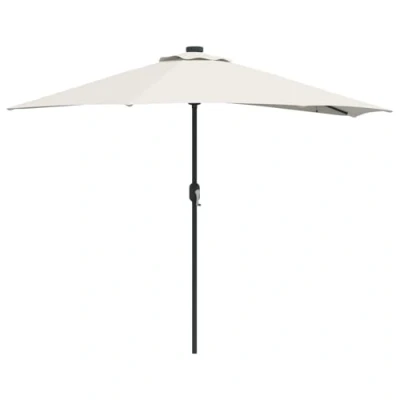 Afbeelding van vidaXL Tuinparasol Half met Aluminium Paal Zand 294 cm