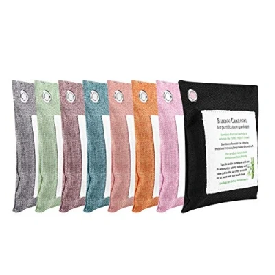 Afbeelding van 8 kleuren luchtreiniger bamboe actieve kool luchtverfrisser geur reinigingsmiddel auto voor slaapkamer, woonkamer, kast of kleuren.
