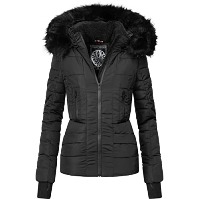 Afbeelding van Navahoo Adele gewatteerde damesjas, winterjas, 13 kleuren, maten XS XXL, zwart, XL