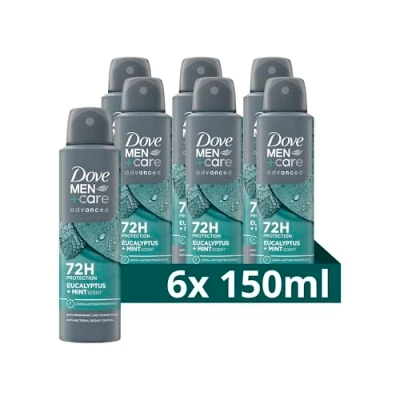 Afbeelding van 6x Dove Deodorant Men+ Care Eucalyptus + Mint 150 ml