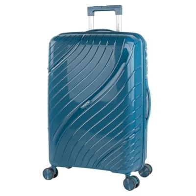 Afbeelding van ITACA Middelgrote Koffer. Suitcase Medium Trolley Reiskoffer van ITACA. Lichtgewicht Polypropyleen Harde Schaal 4 Wielen Cijferslot, Petroleumblauw