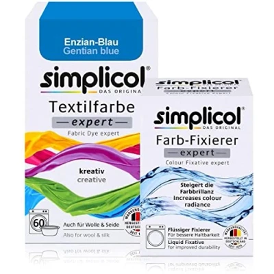 Afbeelding van simplicol : Complete kit Expert + fixeermiddel: je express kleuring (verpakking van 300 g fles 90 ml) Gentiaanblauw
