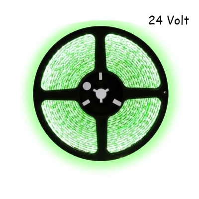 Afbeelding van 5 meter groen led strip 60Leds/m 24V