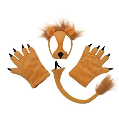 Afbeelding van Bristol Novelty DS138 Leeuwenkostuum accessoireset, eenheidsmaat, bruin