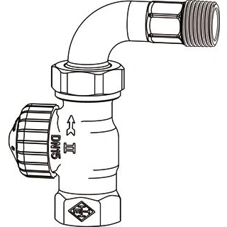 Afbeelding van Heimeier v exact ii voorinstelbare thermostatische radiatorkraan 1 2 recht met bocht t b m30 kop 3756 02 000