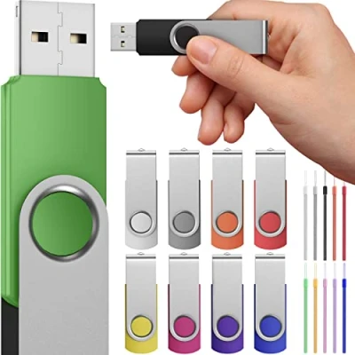 Afbeelding van FEBNISCTE USB stick 3.0 16 GB, 10 stuks, pendrives, draagbaar, draaibaar, goedkoop, meerkleurig, cadeau